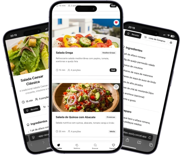 App de receitas em dispositivos móveis